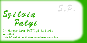 szilvia palyi business card